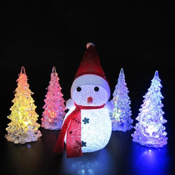 Romantic Acrylic Christmas Tree LED Light Valentine' Day Decorative Lamp -  Transparent - Bed Bath & Beyond - 25768614