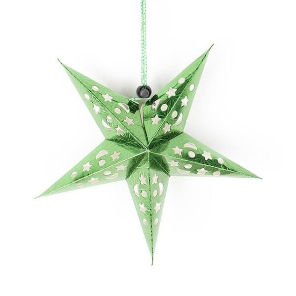 Shop 3d Hollow Star Pentagram Paper Lantern Lampshade Ceiling