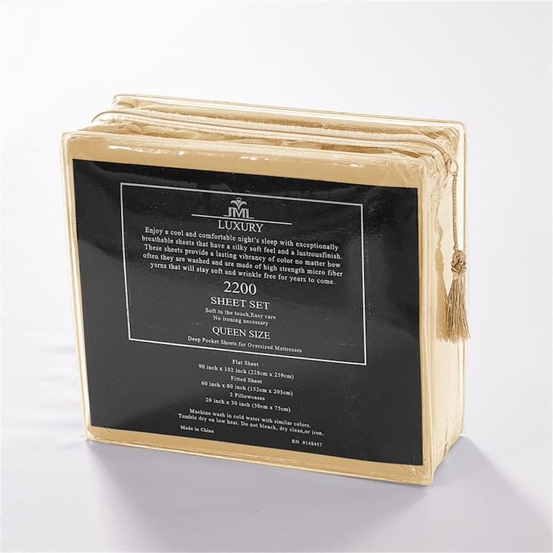 Premium 4 Piece Soft Brushed Microfiber Bed Sheet Set