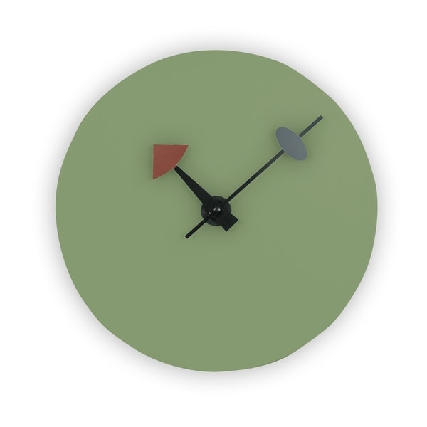 LeisureMod Manchester Modern Mint Round Silent Non-Ticking Wall Clock