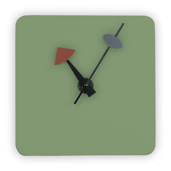LeisureMod Manchester Modern Mint Square Silent Non-Ticking Wall Clock