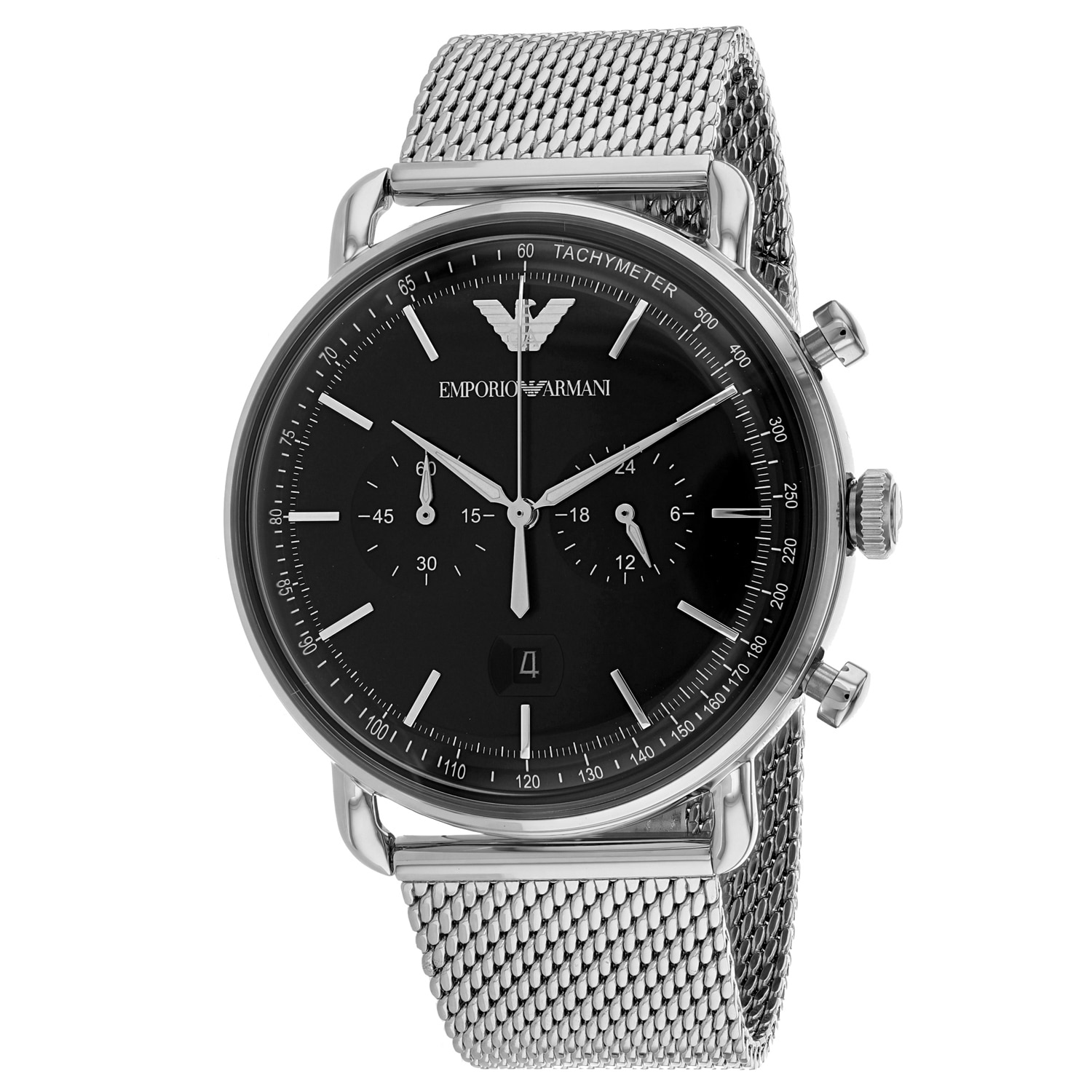 emporio armani stainless steel watch