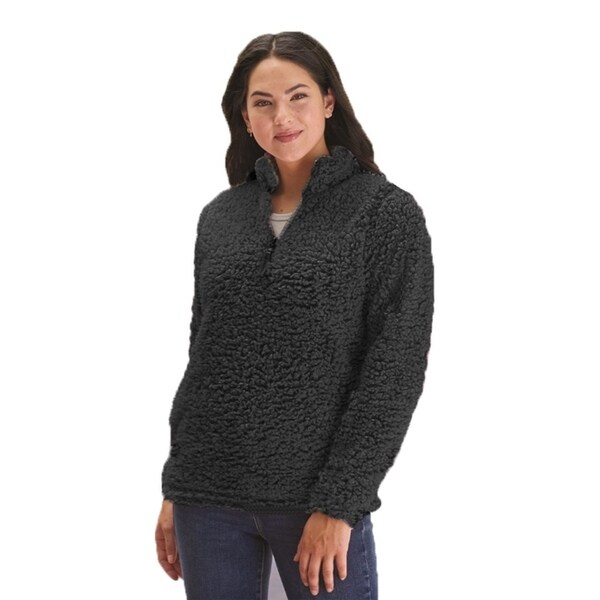 black quarter zip pullover women's