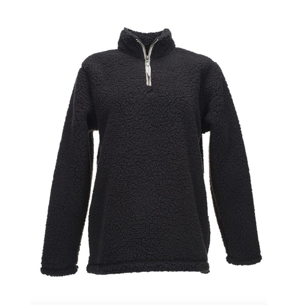 quarter zip pullover black