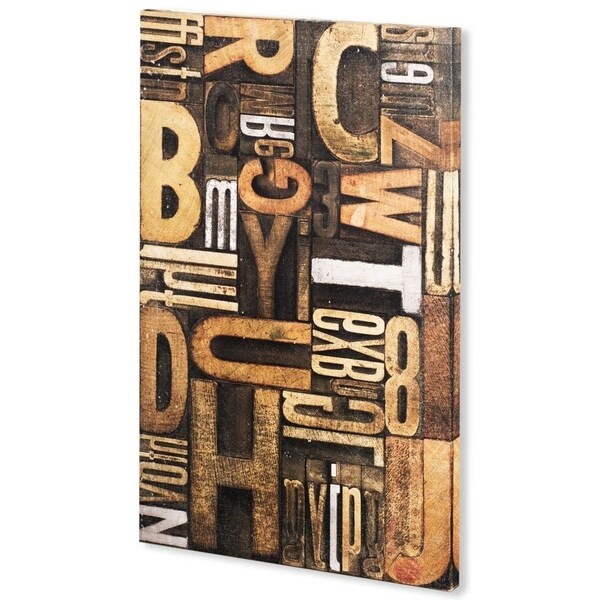 Mercana Silver Letterpress B (44 x 66) Made to Order Canvas Art