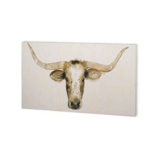 Mercana Longhorn Steer I (40 x 20) Made to Order Canvas Art - Bed Bath ...