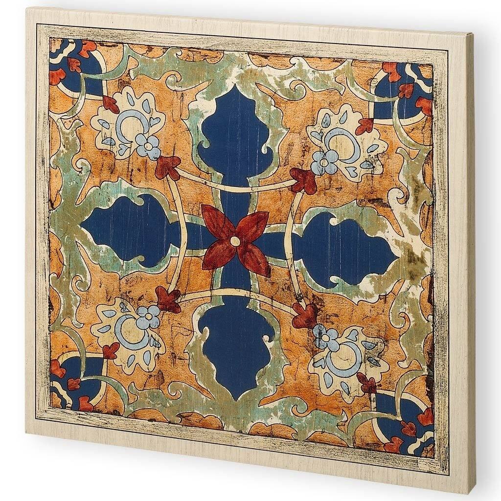 Mercana Vintage Woodblock V (44 x 44) Made to Order Canvas Art