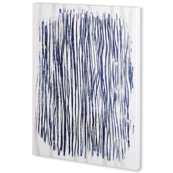 Mercana Indigo Batik Vignette VII (44 x 55) Made to Order Canvas Art