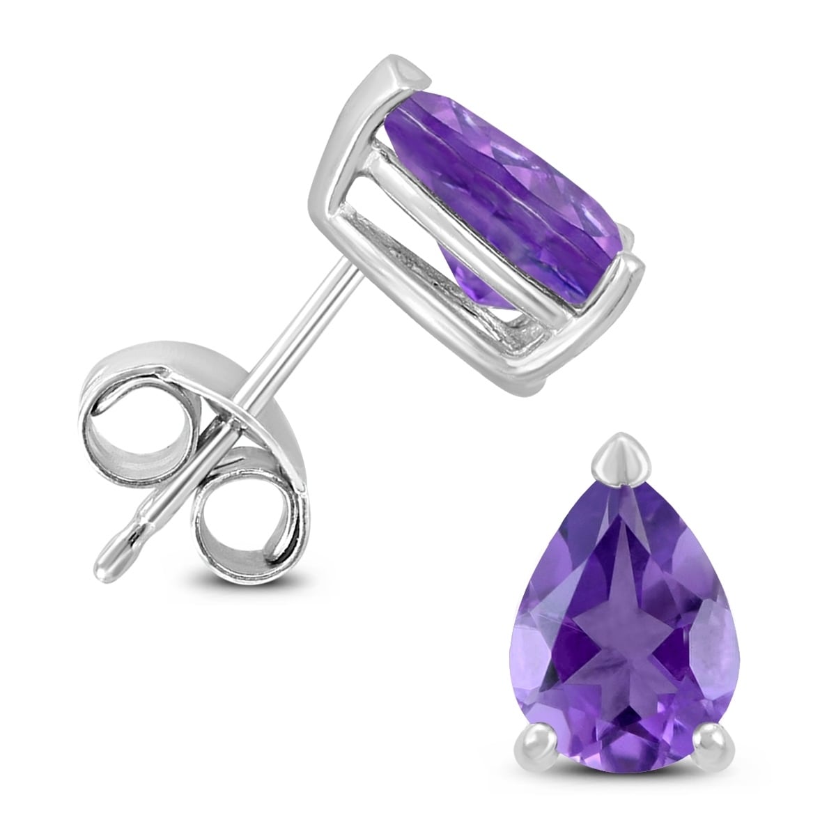 pear shaped amethyst earrings