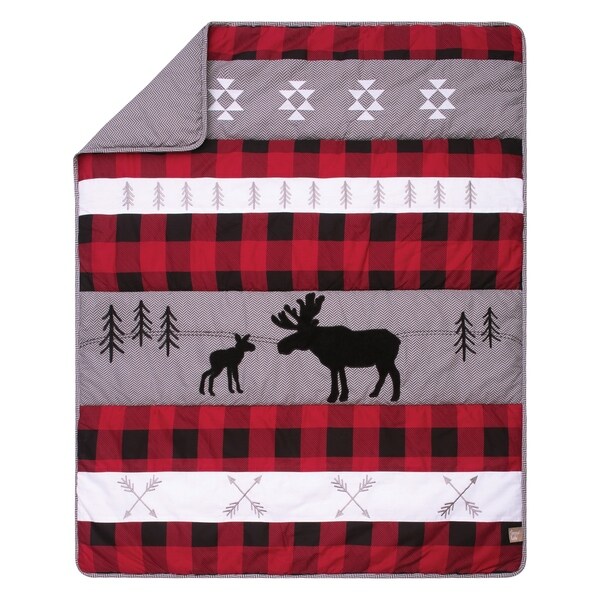 moose crib bedding set