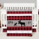 preview thumbnail 2 of 8, Lumberjack Moose 3 Piece Crib Bedding Set