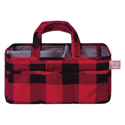 Red and Black Buffalo Check Storage Caddy