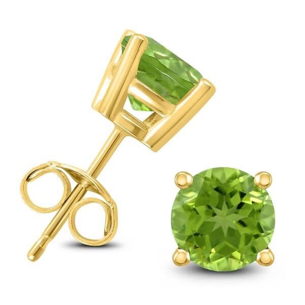 14k Yellow Gold 5mm Round Peridot Earrings 14k Yellow Gold 5mm Round Peridot Earrings