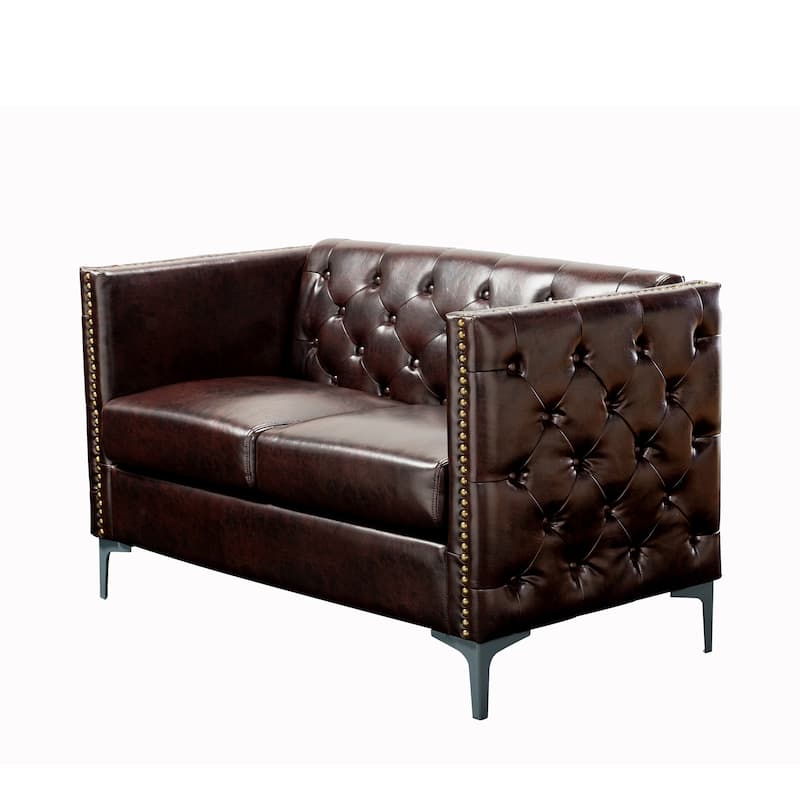 Batanovtsi Transitional Tufted Nailhead Trim Loveseat by Copper Grove