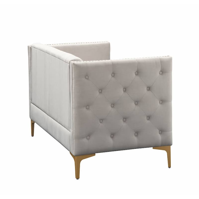Batanovtsi Transitional Tufted Nailhead Trim Loveseat by Copper Grove