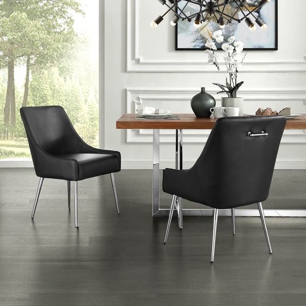 Shop Camputo Leather/Velvet Dining Chair Stainless Steel ...