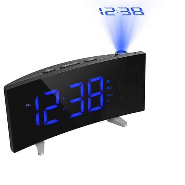 Shop Projection Alarm Clock 5 Dimmable Led Curved Screen