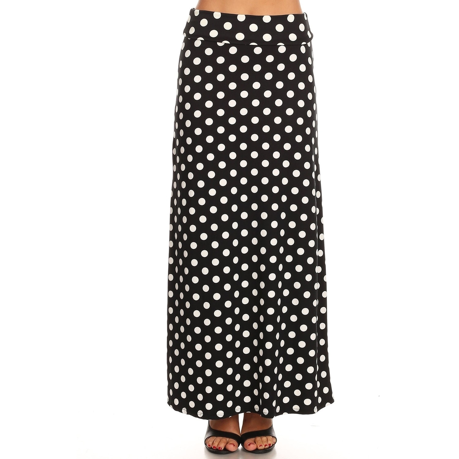 polka dot maxi skirt