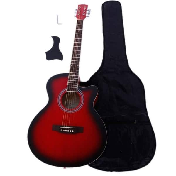 Guitars Gt501 40 Inch Spruce Front Cutaway Folk Guitar With Bag Board Wrench Tool Black Acoustic Electric Guitars