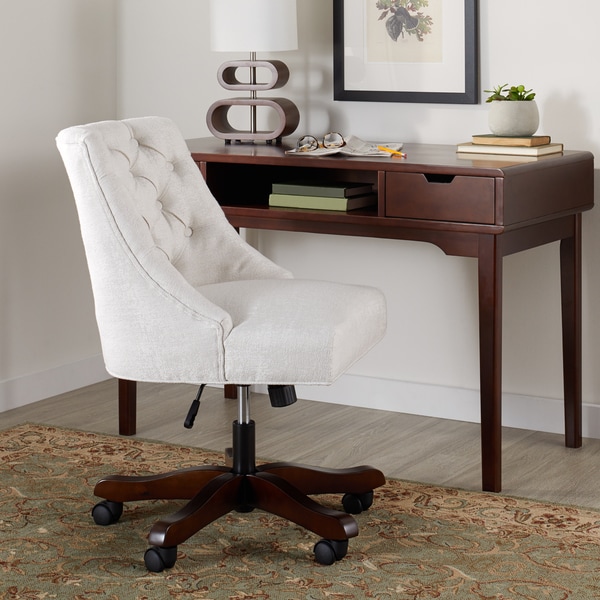 Shop Carson Carrington Ellsworth White Tufted Office Chair Free