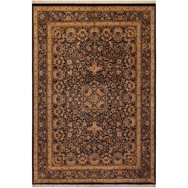 Pak-Persian Shayne Blue/Tan Wool Rug (10'0 x 14'3) - 10 ft. 0 in. x 14 ft. 3 in.