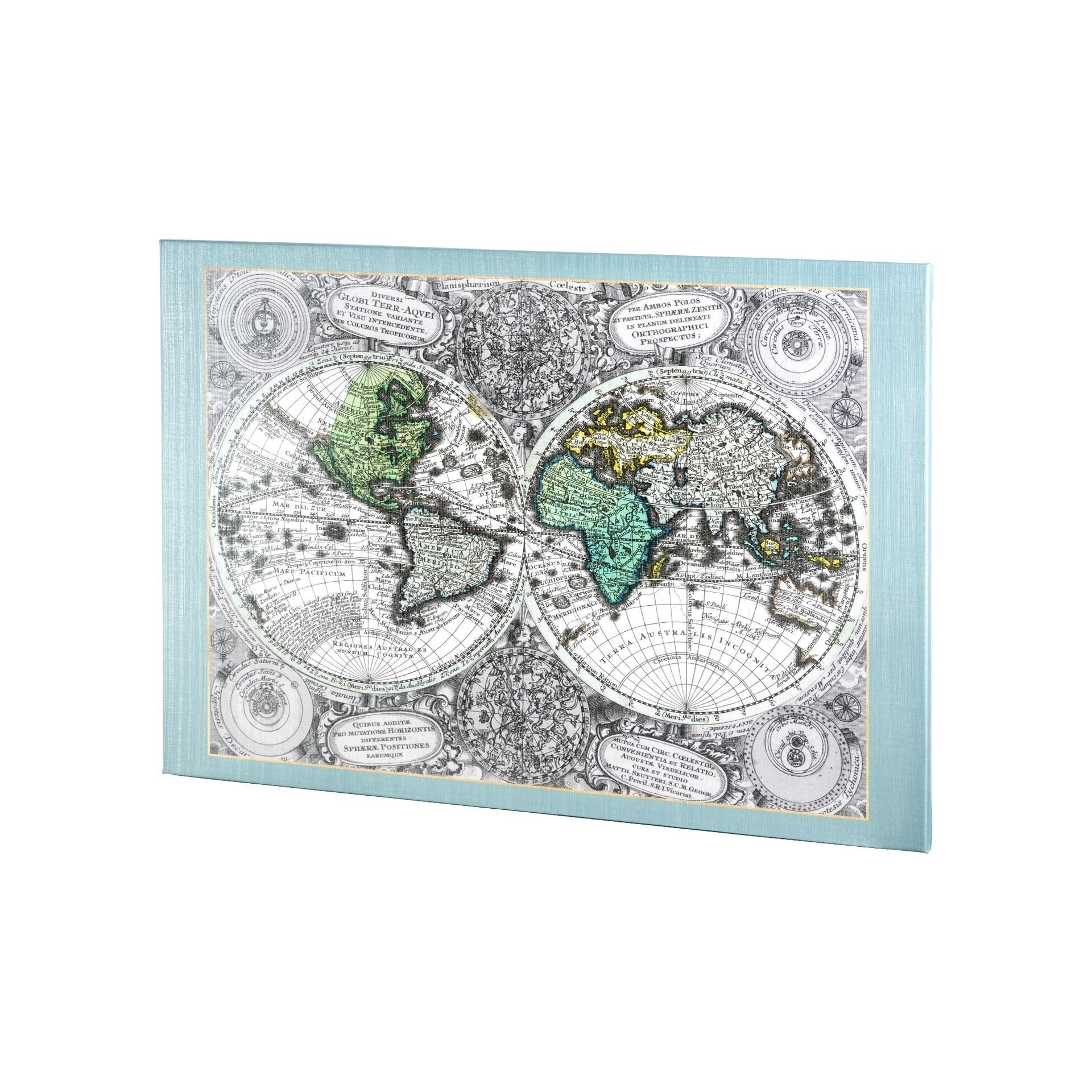 Shop Mercana Vintage Deco World Map 38 X 27 Made To Order Canvas