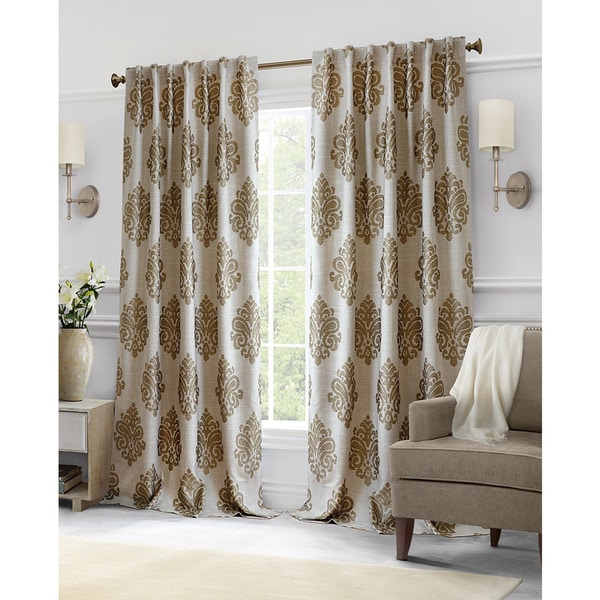 Shop Softline Hillston Cream Medallion Curtain Panel 96 ...