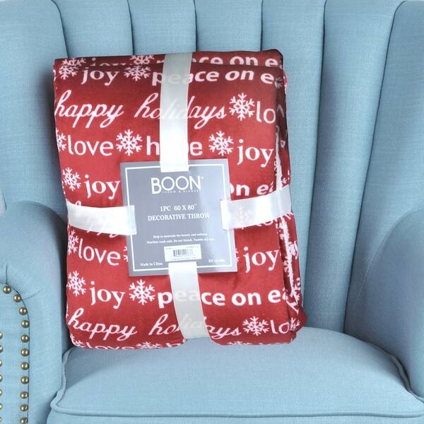 Shop Boon Christmas Winter Holiday Gift Decorative Throw Blanket W