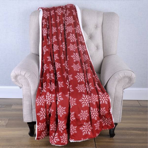 Shop Boon Christmas Winter Holiday Gift Decorative Throw Blanket W Sherpa Overstock 25775921