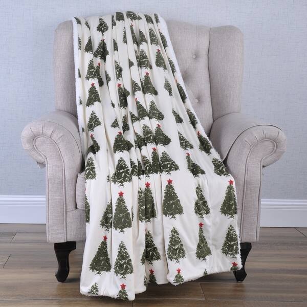 Shop Boon Christmas Winter Holiday Gift Decorative Throw Blanket W Sherpa Overstock 25775921