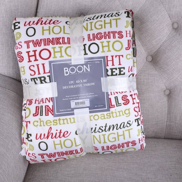Shop Boon Christmas Winter Holiday Gift Decorative Throw Blanket W