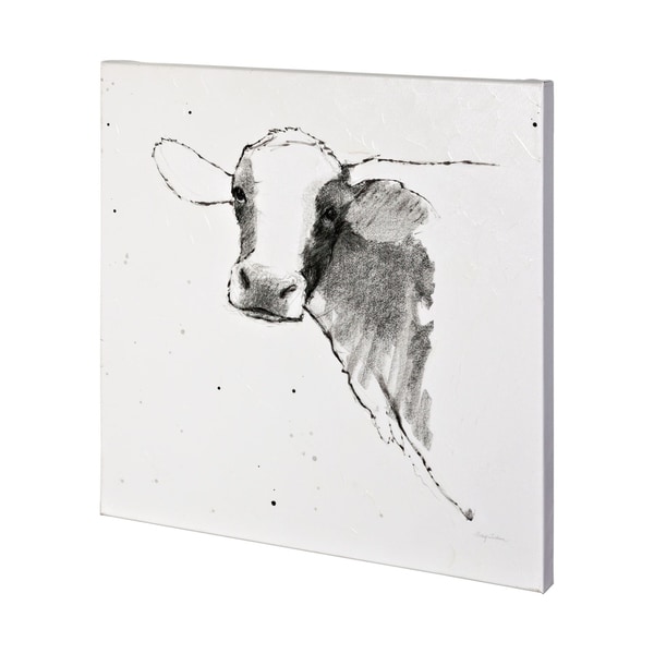Mercana Cow II Dark Square (44 x 44) Made to Order Canvas Art