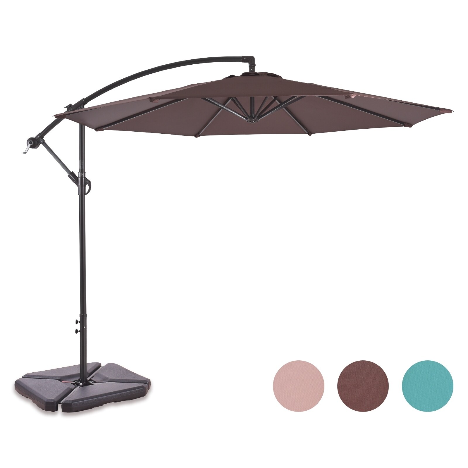 Shop Black Friday Deals On Weller 10 Ft Offset Cantilever Hanging Patio Umbrella Overstock 25776101