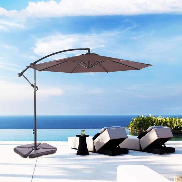 Weller 10 Ft Offset Cantilever Hanging Patio Umbrella by Westin Outdoor