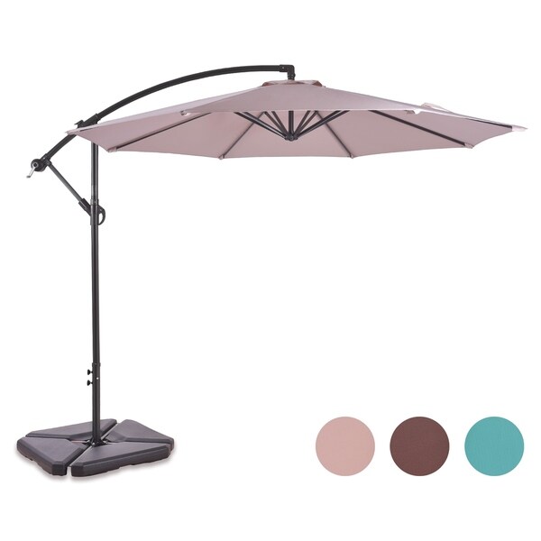 Shop Weller 10 Ft Offset Cantilever Hanging Patio Umbrella ... on {keyword}