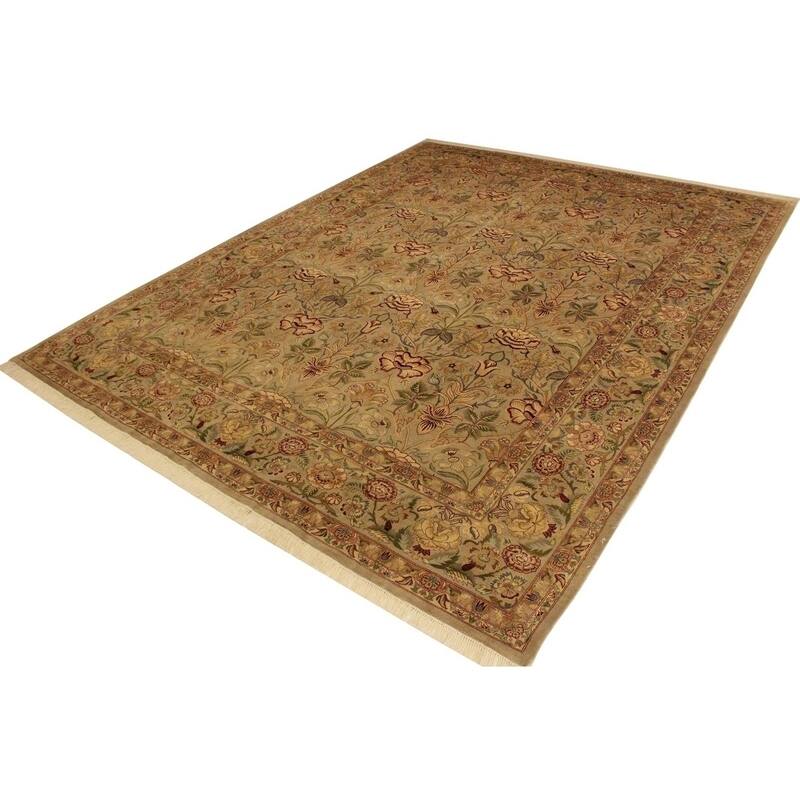 PakPersian Filomena Lt. Gray/Lt. Gray Wool Rug (9'2 x 12'5) 9 ft. 2