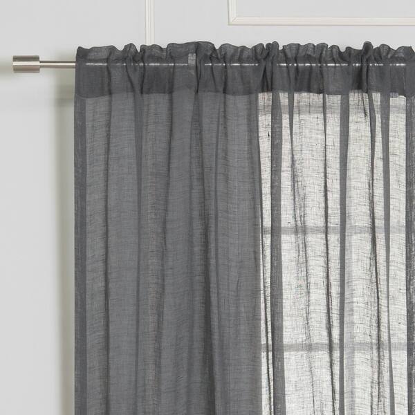 Shop Aurora Home French Linen Back Tab Curtain Single Curtain