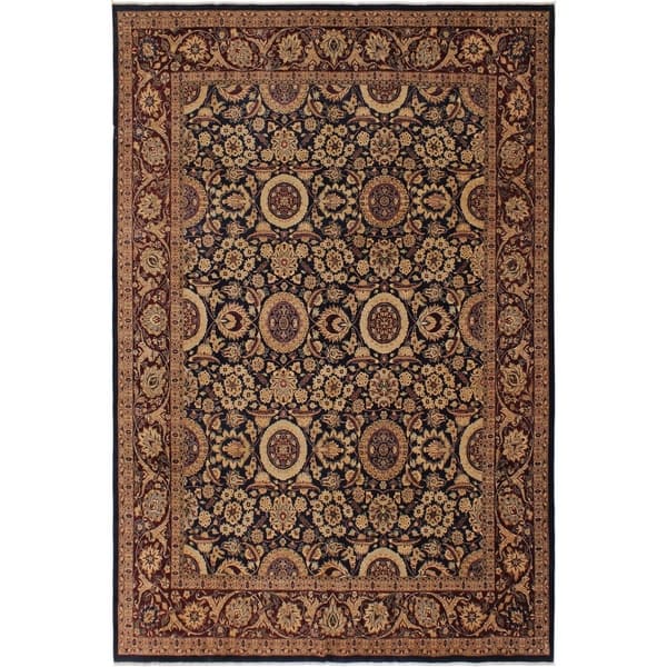 Shop Hand Knotted Royal Ushak Baby Blue Wool Rug 4 1 X 5 11 On Sale Overstock 13256099