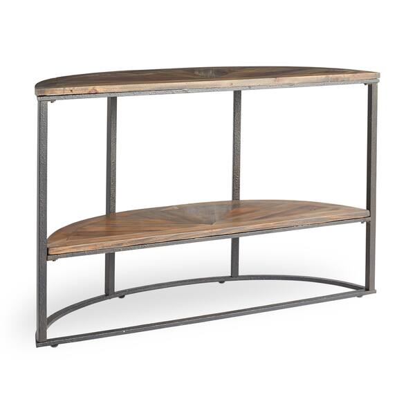 Carbon Loft Reclaimed Grey Semi Circle Sofa Table Carbon Loft Reclaimed Grey Semi