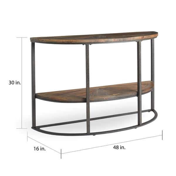 Carbon Loft Reclaimed Grey Semi Circle Sofa Table Carbon Loft Reclaimed Grey Semi