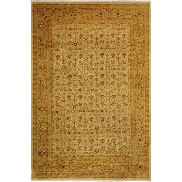 Istanbul Yesenia Lt. Gray/Gold Wool Rug (9'2 x 12'4) - 9 ft. 2 in. x 12 ft. 4 in.