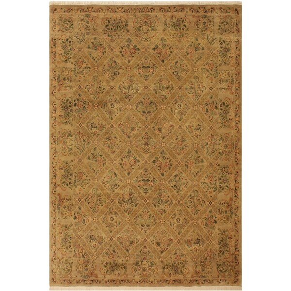 Bakhtair Pak-Persian Cathrine Lt. Gray/Lt. Gray Wool Rug (9'1 x 12'4) - 9 ft. 1 in. x 12 ft. 4 in.