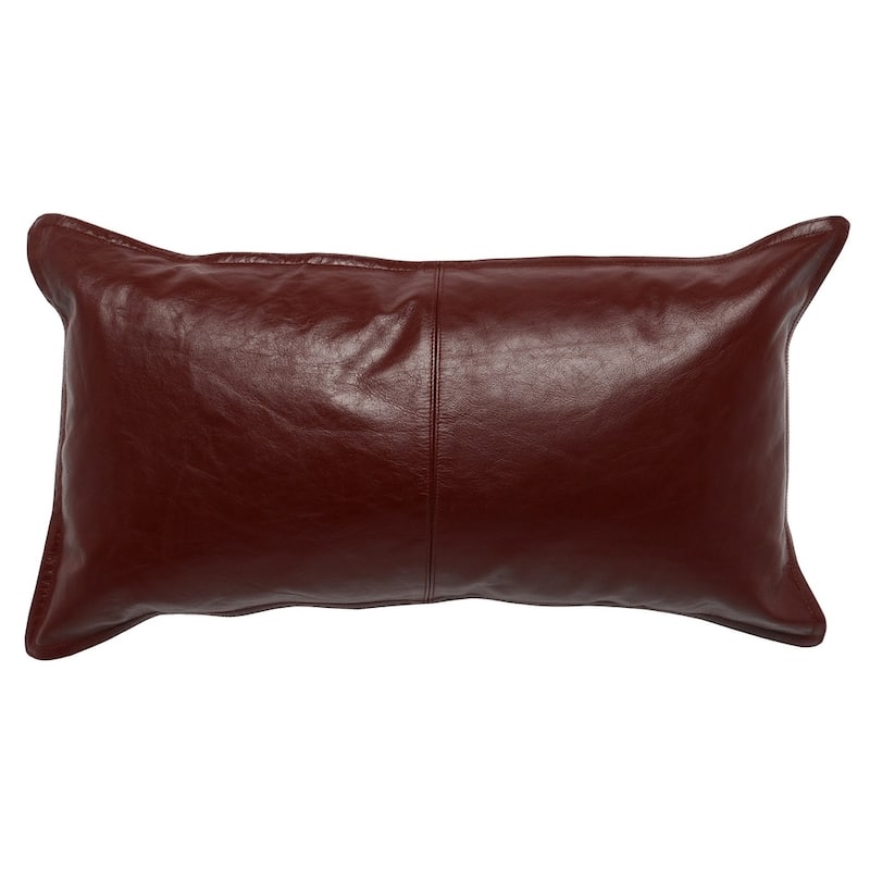 Strick & Bolton Lindi Leather Throw Pillow