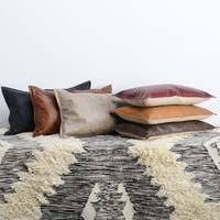 Strick & Bolton Lindi Leather Throw Pillow