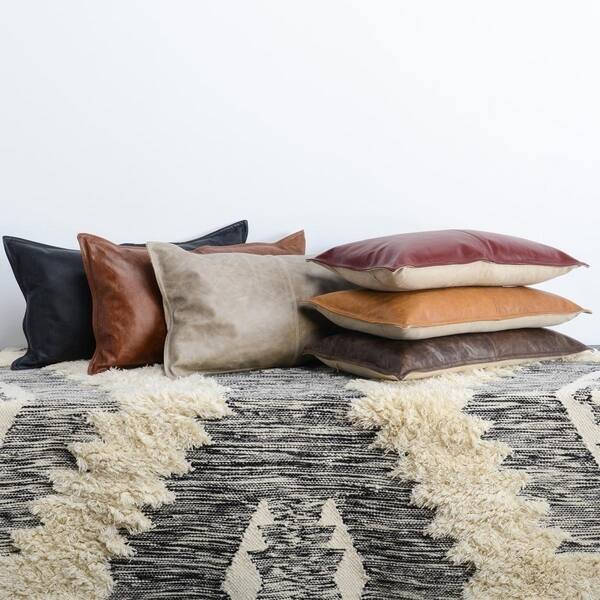Shop Strick Bolton Lindi Leather 14 Inch X 26 Inch Throw Pillow