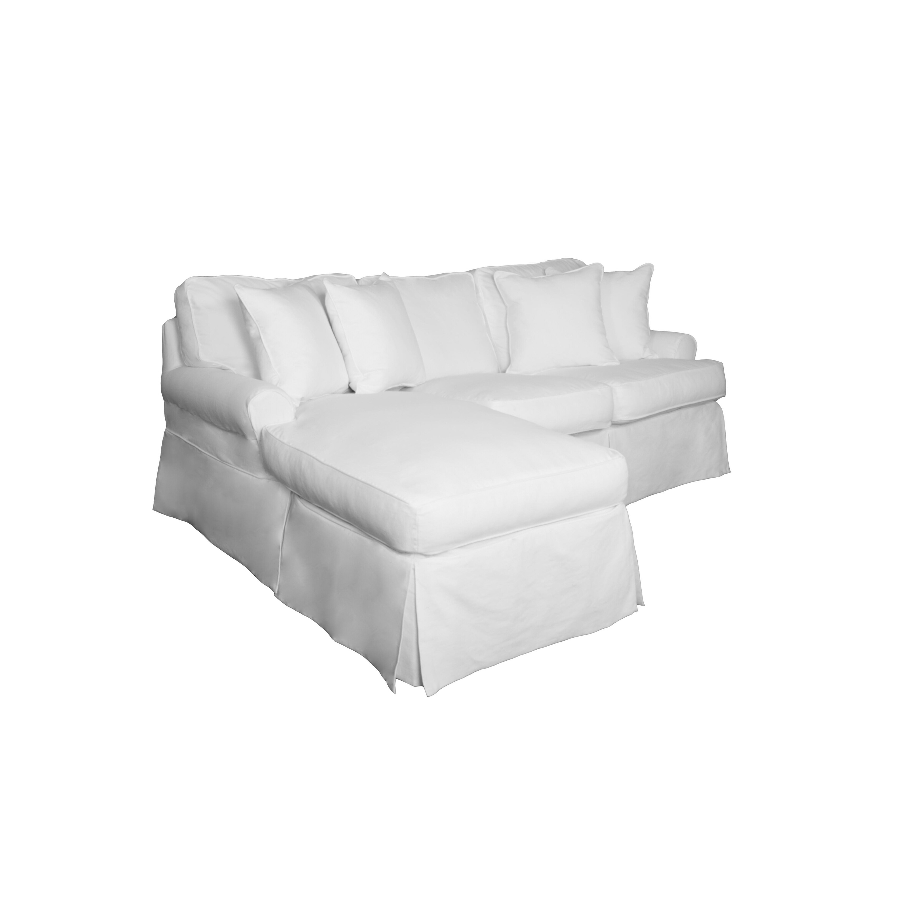 Sunset Trading Horizon Sectional Sofa Slipcover White Cover Only Sunset Trading Horizon Sectional Sofa Slipcover White Cover Only