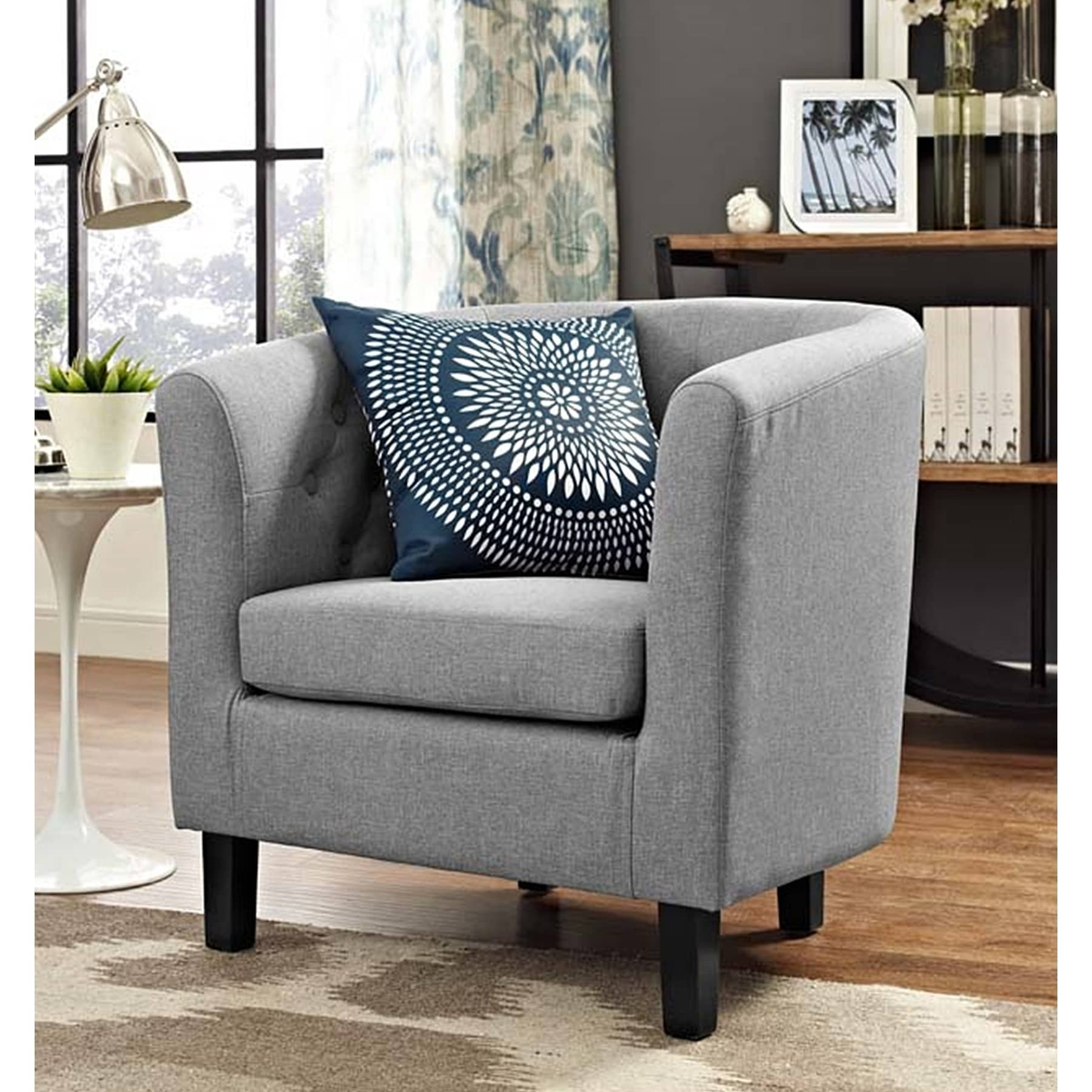 Light grey best sale tub chair