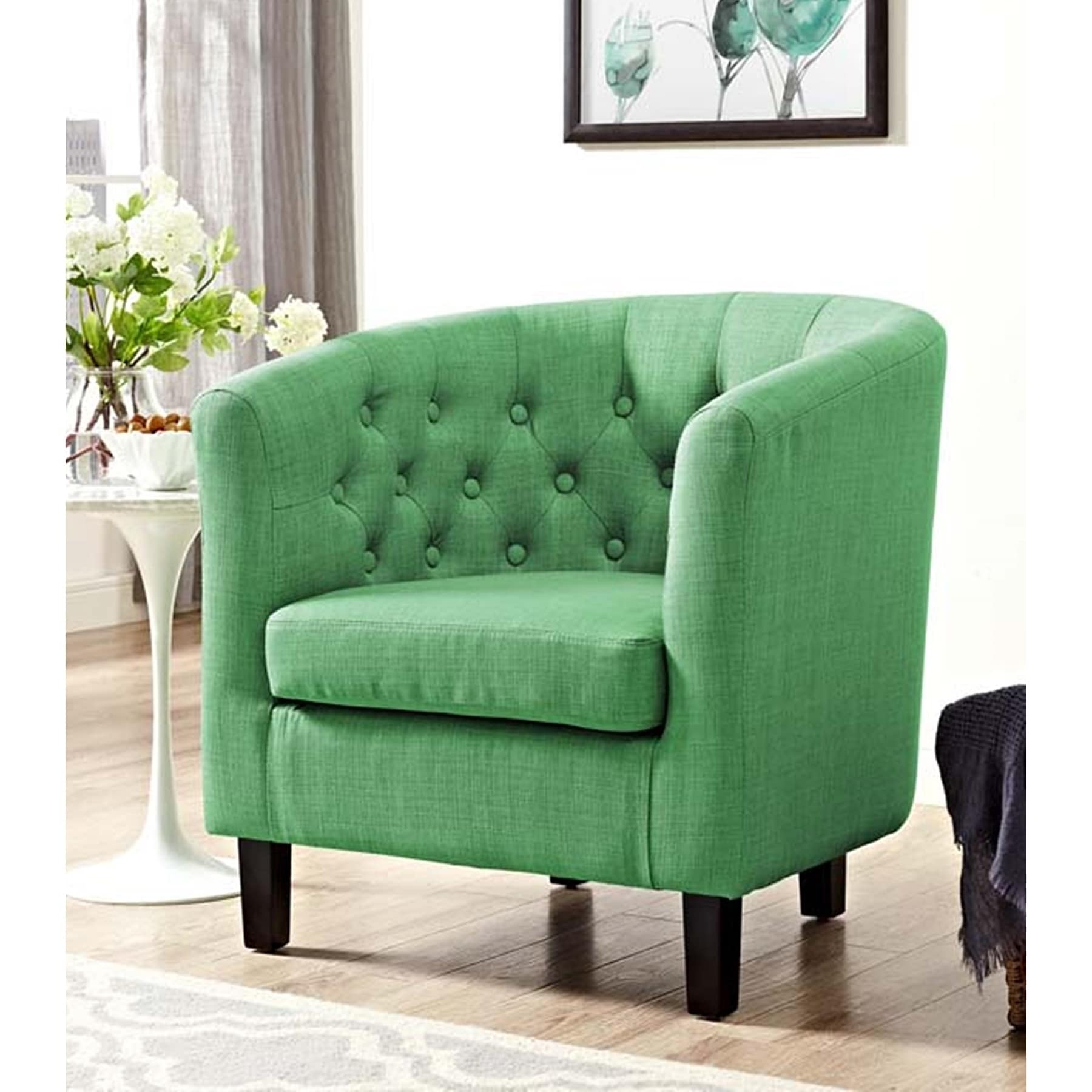 mint green tub chair