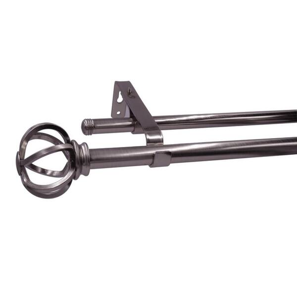 Shop Braxton 72 Inch To 144 Inch Adjustable Double Curtain Rod