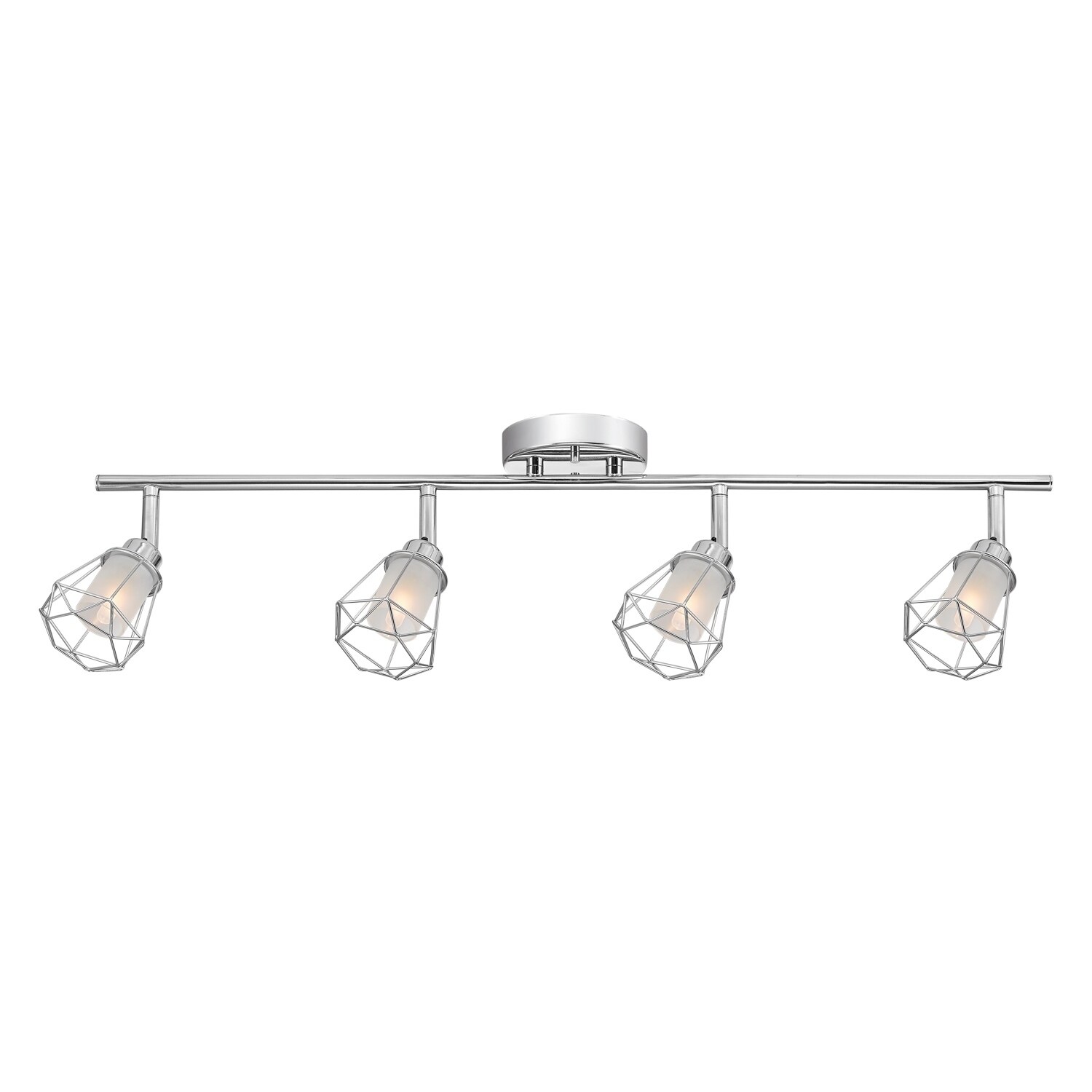 Sansa 4 Light Chrome Track Lighting With Frosted Gl Shades Sansa 4 Light Chrome Track Lighting With Frosted Gl Shades